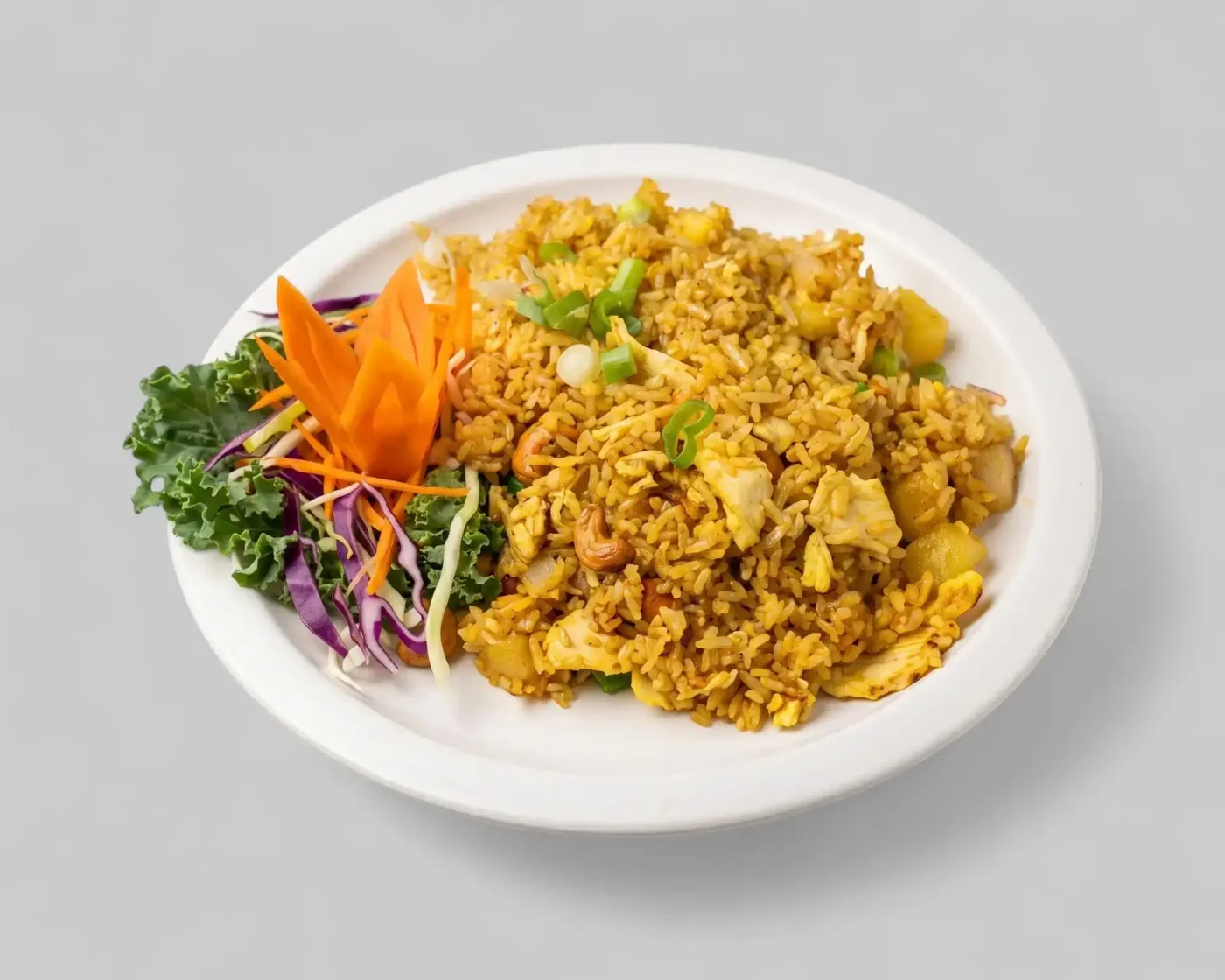 Sweet Rice Pineapple Fried Rice with pineapple, cashews and vegetables